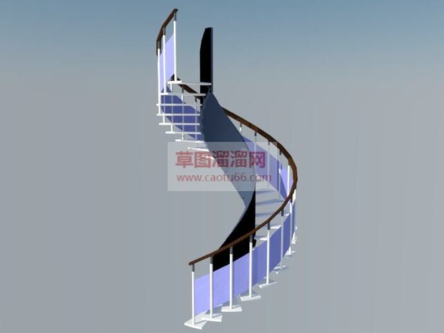 室内旋转楼梯SU模型