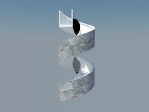 石制旋转楼梯SU模型