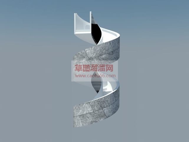 石制旋转楼梯SU模型