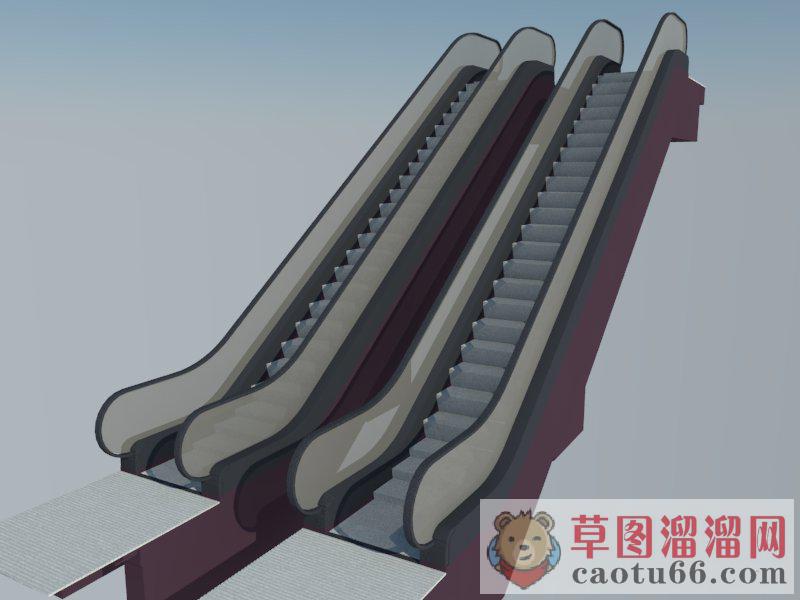 自动扶手电梯SU模型