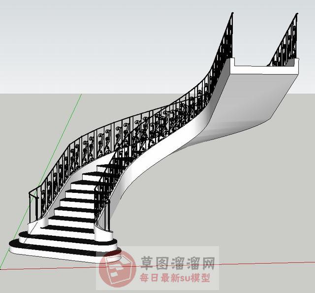 扶手梯楼梯SU模型