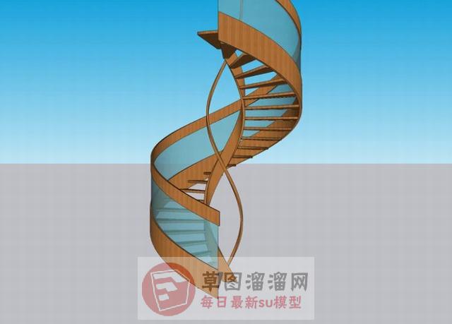 螺旋梯旋转梯SU模型