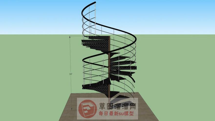 螺旋楼梯旋转梯SU模型