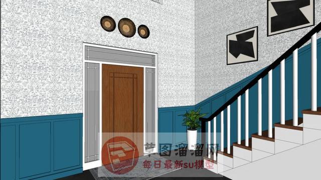 扶手梯楼梯SU模型
