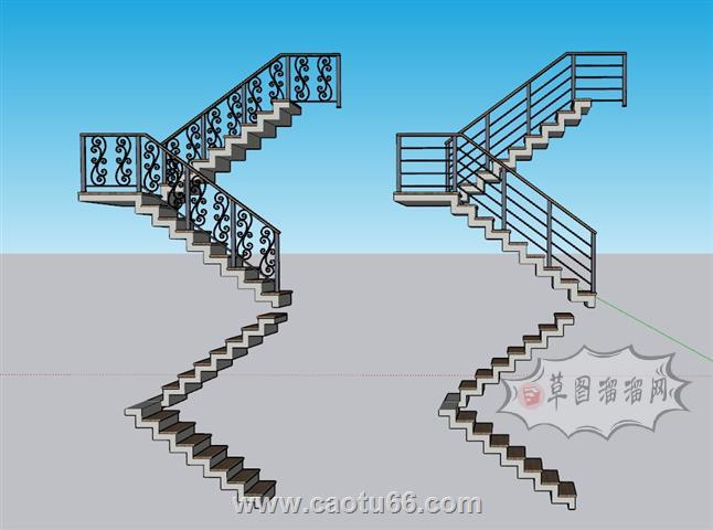 楼梯扶梯SU模型