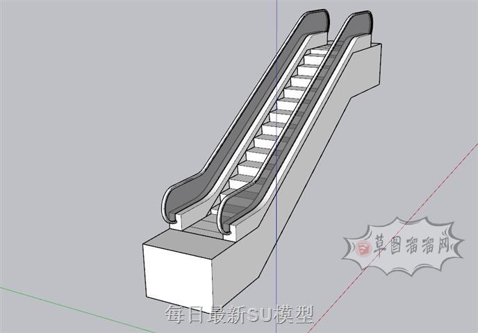 电梯楼梯扶手梯SU模型