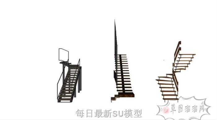 楼梯扶梯SU模型