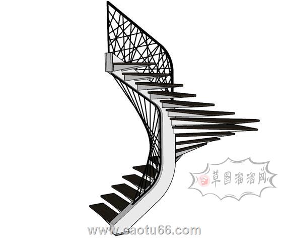 楼梯SU模型