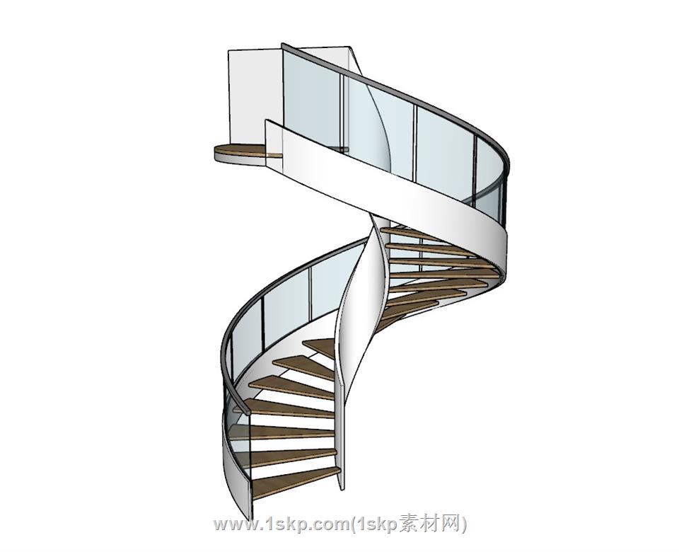 螺旋楼梯旋转梯SU模型