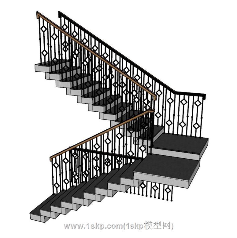 楼梯步梯SU模型
