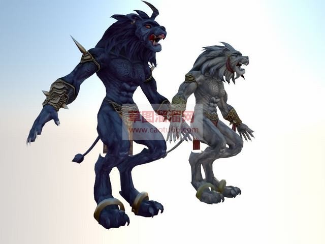魔兽世界游戏人物妖怪SU模型