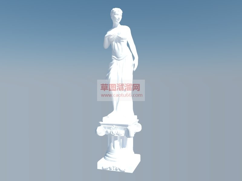 女人雕塑雕像SU模型