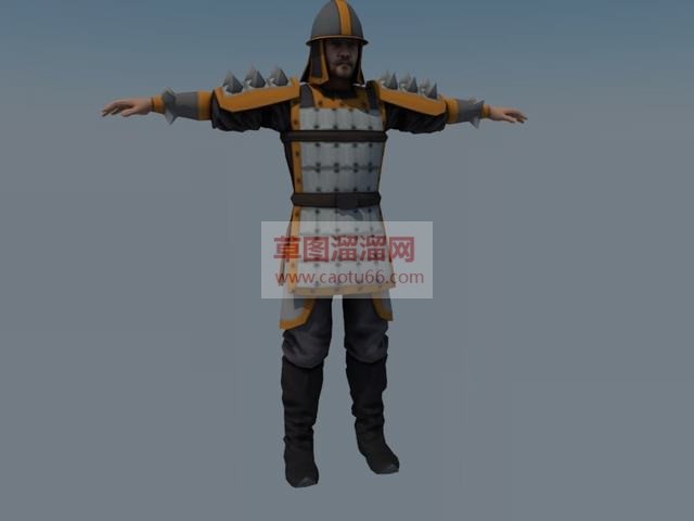 清代将军铠甲SU模型