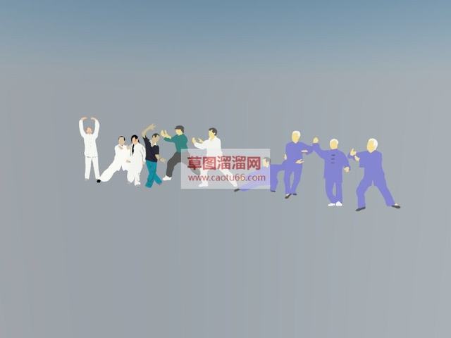 太极拳人物SU模型