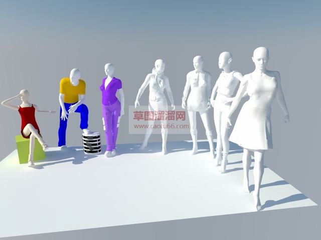 服装店模特假人模特SU模型