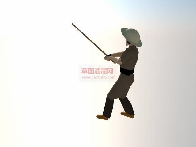 钓鱼渔夫SU模型