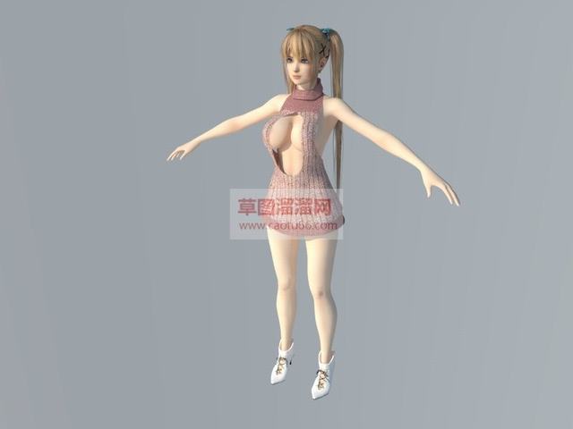 漂亮女生女孩卡哇伊女人SU模型