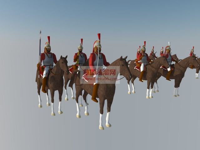 罗马骑兵士兵SU模型