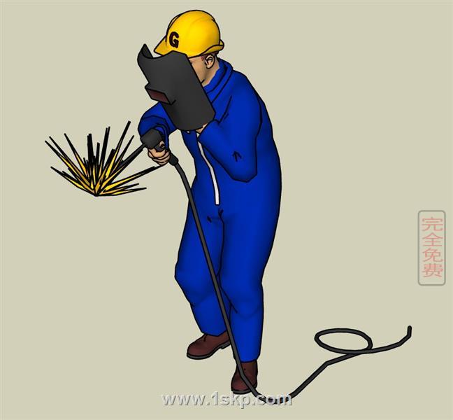 电焊工人SU模型