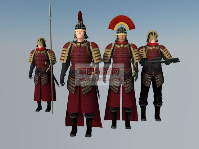 古罗马士兵人SU模型