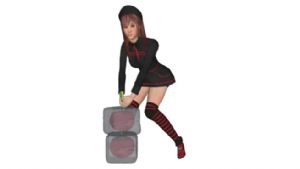 制服美女人物SU模型 免费sketchup模型下载
