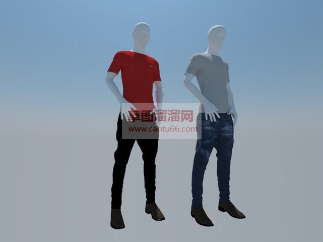 男装假人模特SU模型