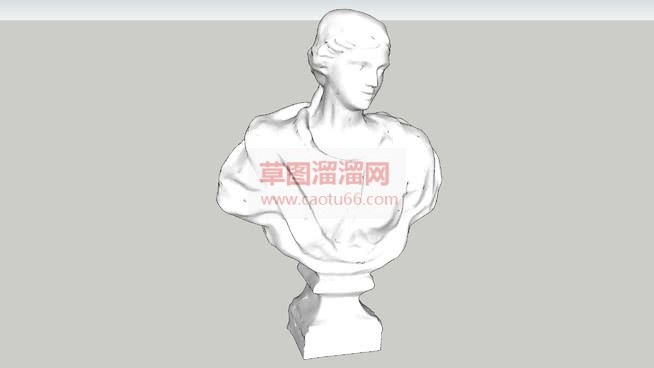 石膏人物头像SU模型