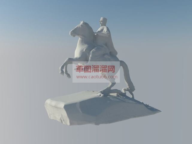 欧洲骑马人物SU模型