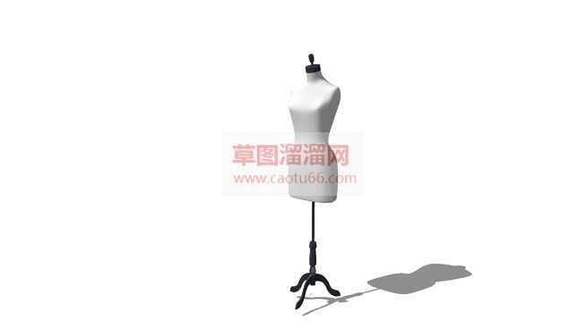 半身服装模特SU模型
