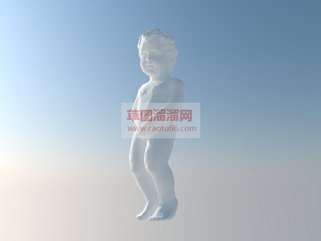 天使小孩尿尿SU模型