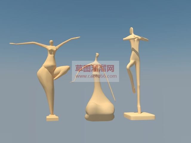 抽象人物舞蹈SU模型