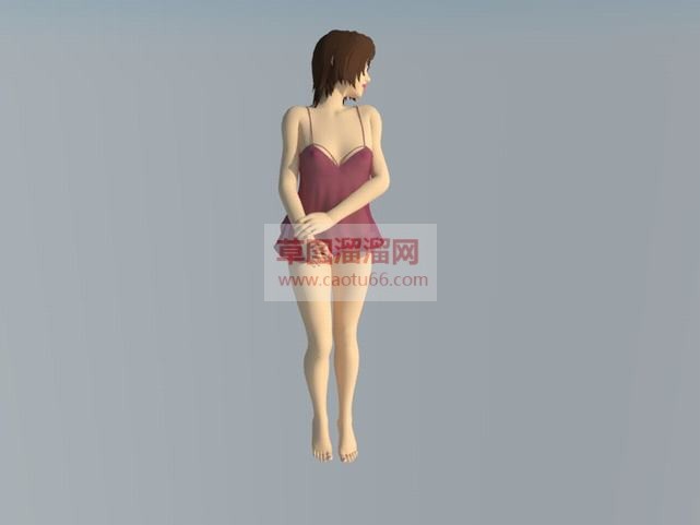 3D沐浴美女SU模型