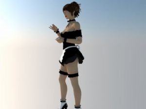 3D女佣美女SU模型