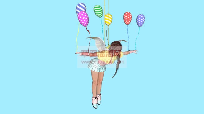 美女和她的气SU模型