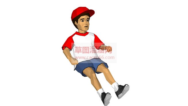 小男孩人物免SU模型