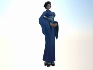 日本女人和服SU模型