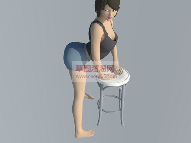 美女人物免费SU模型