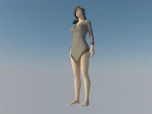 光脚丫的美女SU模型