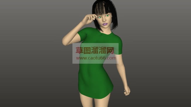 3D美女一枚SU模型