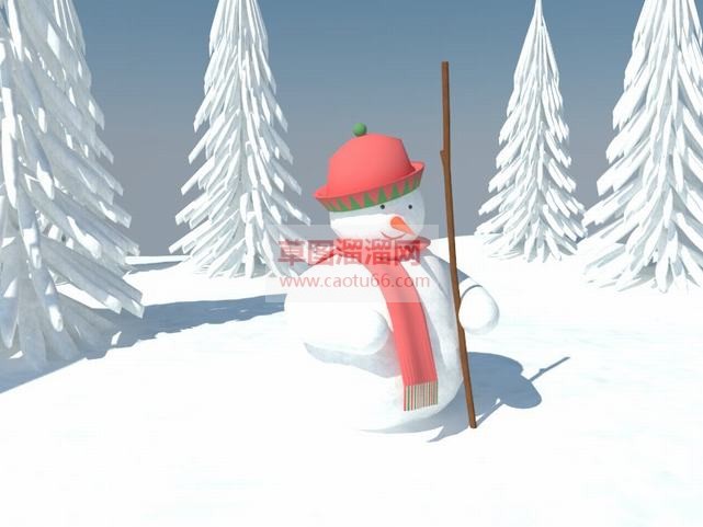 可爱的雪人免SU模型