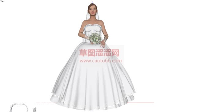 结婚新娘子婚SU模型