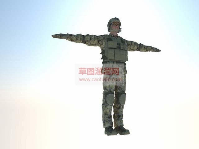 3D士兵人物SU模型