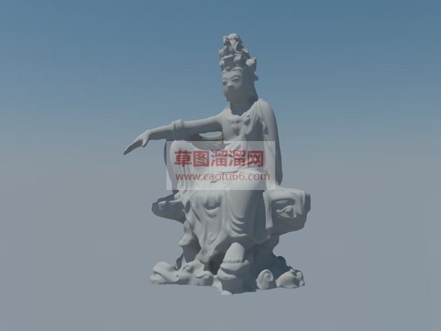 缅甸菩萨雕塑SU模型
