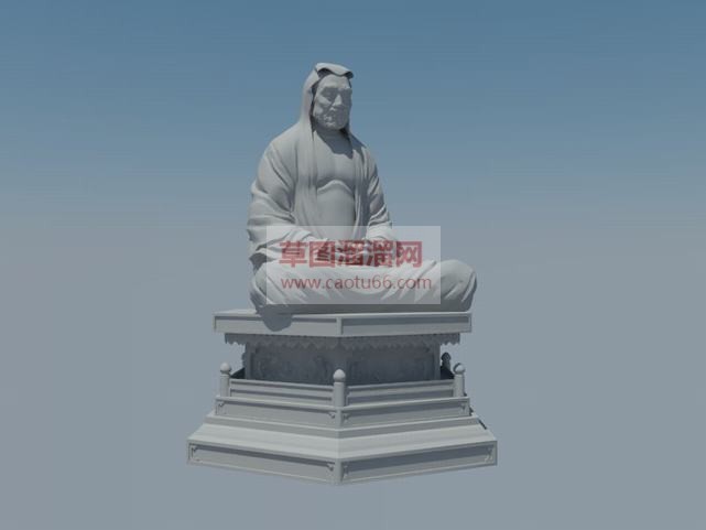 佛教雕塑人物SU模型