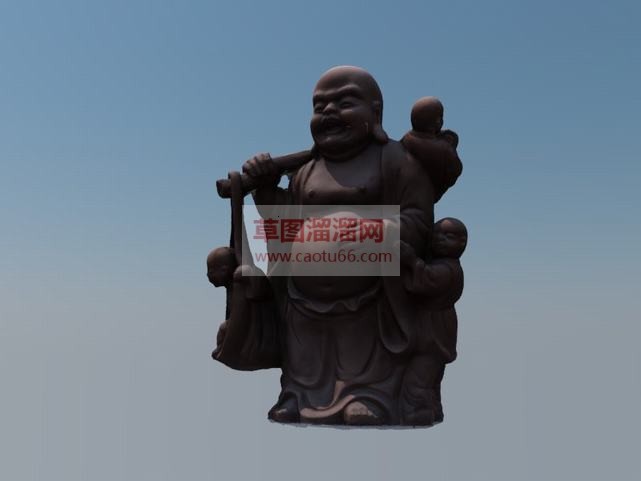 如来佛祖雕塑SU模型