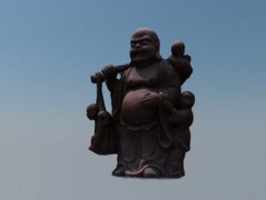 如来佛祖雕塑SU模型