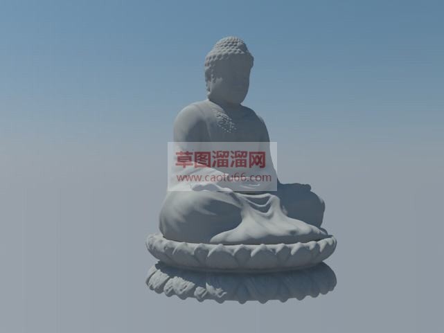 坐莲菩萨人物SU模型