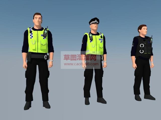 3D警察叔叔SU模型