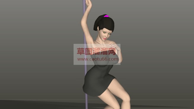 跳舞女子人物SU模型