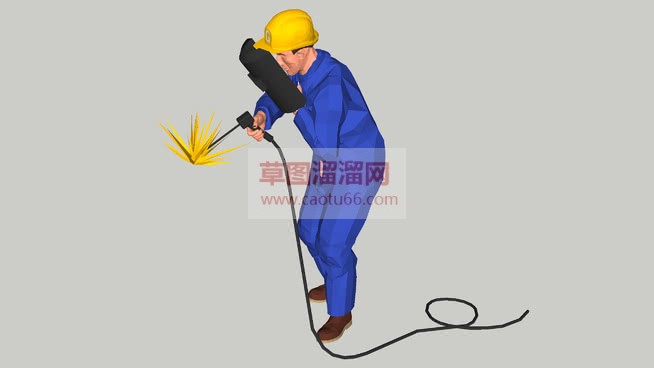 3D人物电焊SU模型